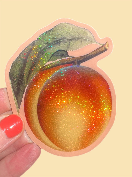 Astral Weekend - Peach Glitter STICKER 3 Inch