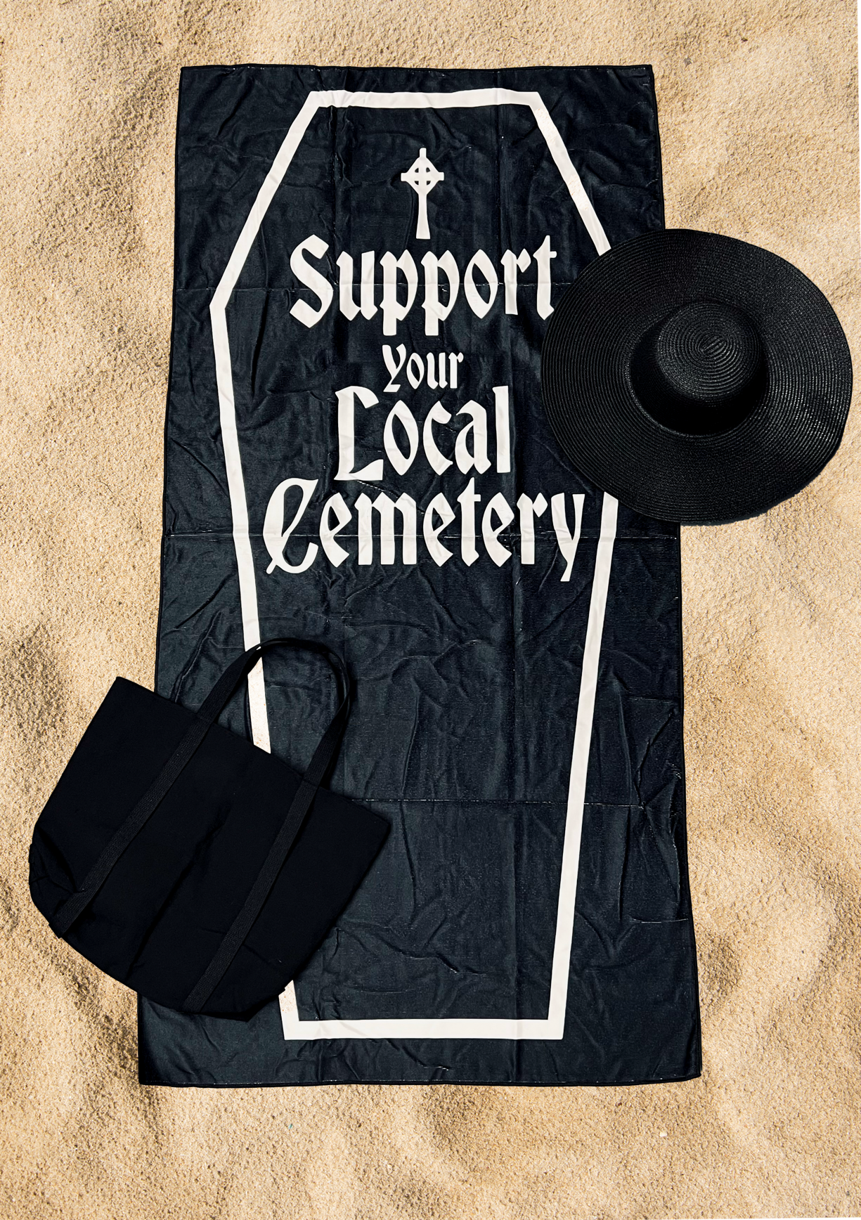 Beach Towel - Support Your Local Cemetery