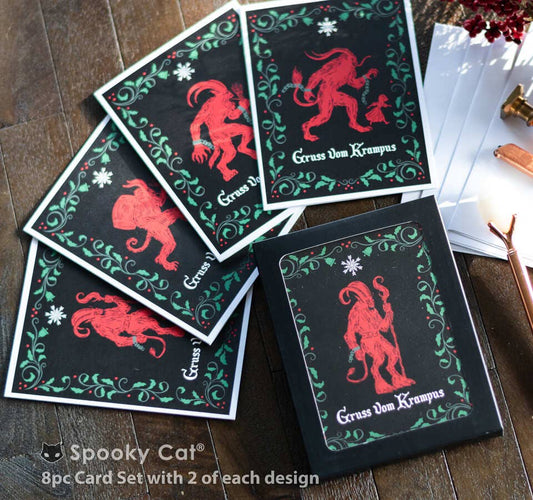 Spooky Cat Press - Vintage Krampus Cards Box Set (8pc)