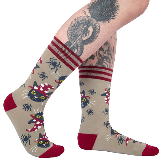 Foot Clothes- Witchy Whiskers Crew Socks