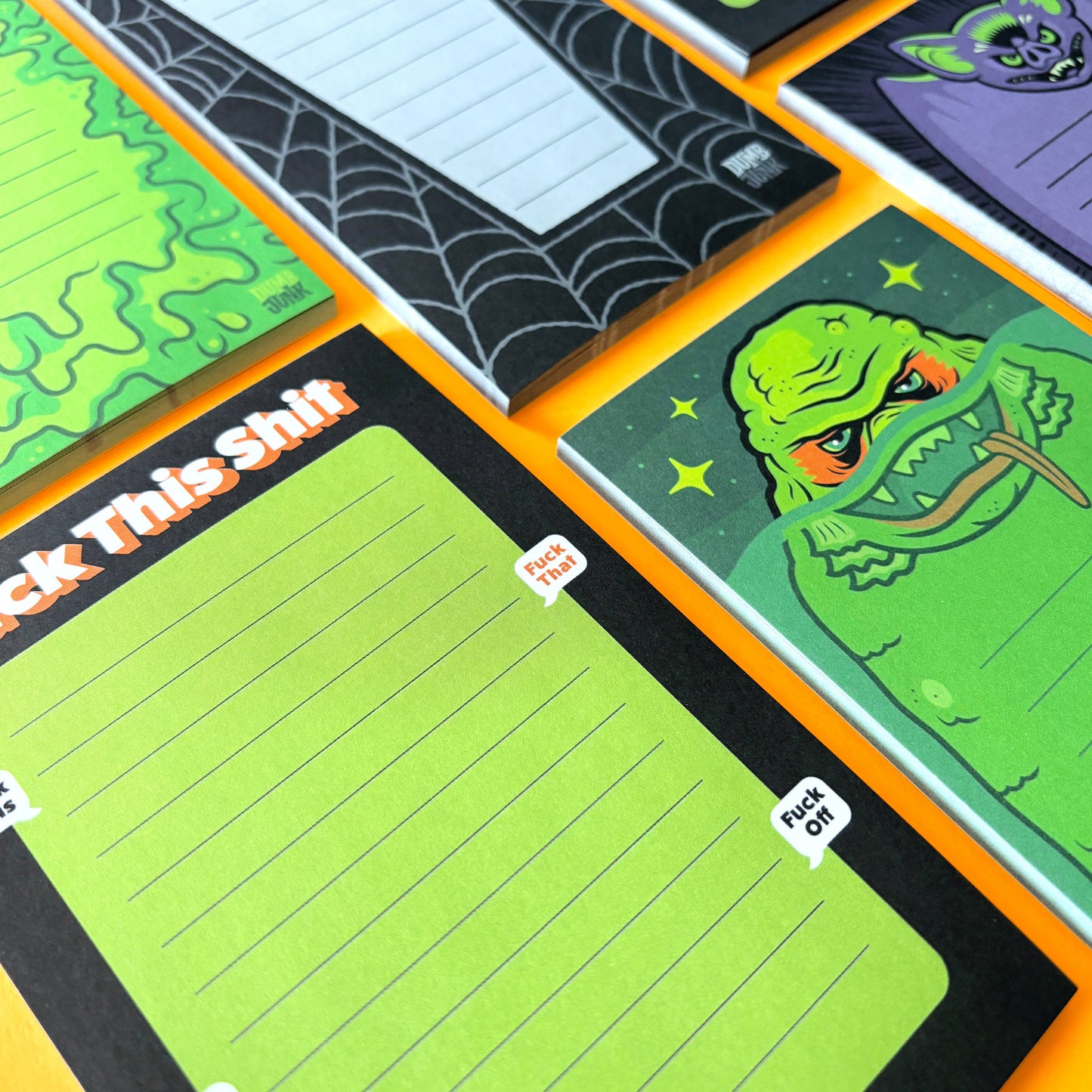 Dumb Junk - Monster Notepad (4x6") | Horror Art Creepy Spooky Stationery