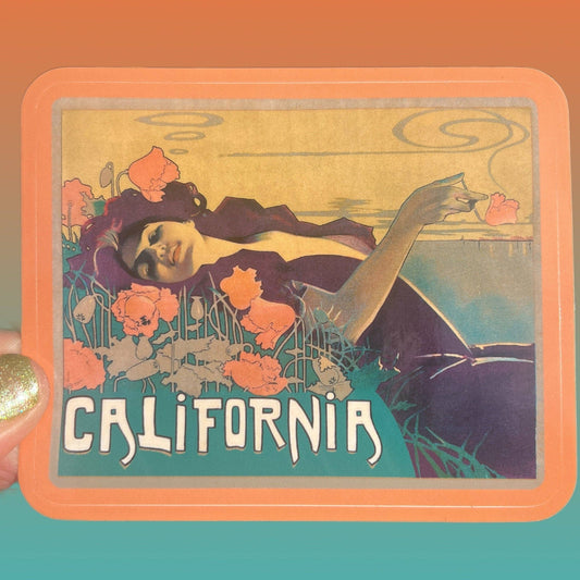 Astral Weekend - California Poppy Queen STICKER 3 Inch