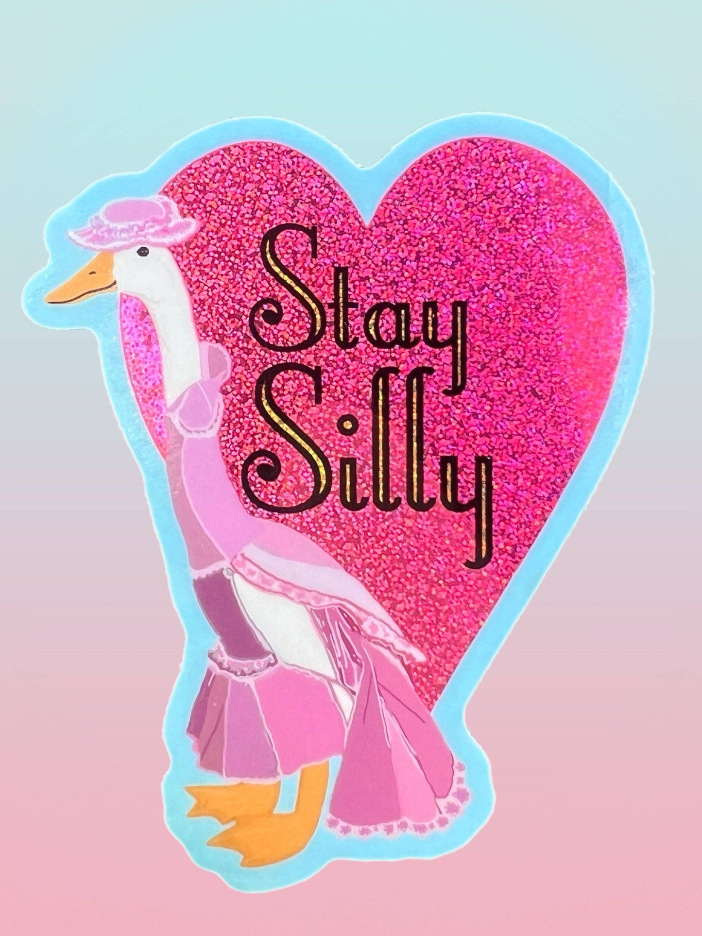 Astral Weekend - Stay Silly Goose Glitter STICKER 3 Inch