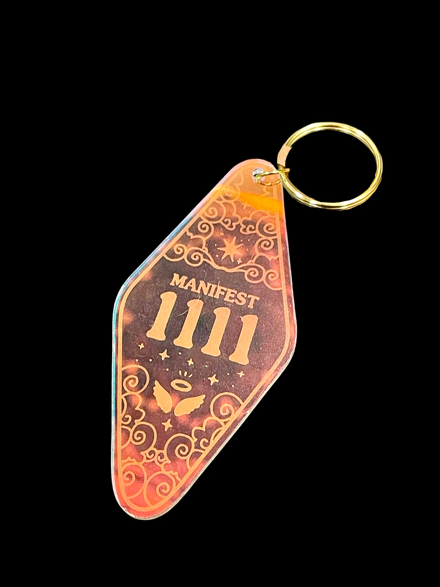 Angel Number Holographic Keychain