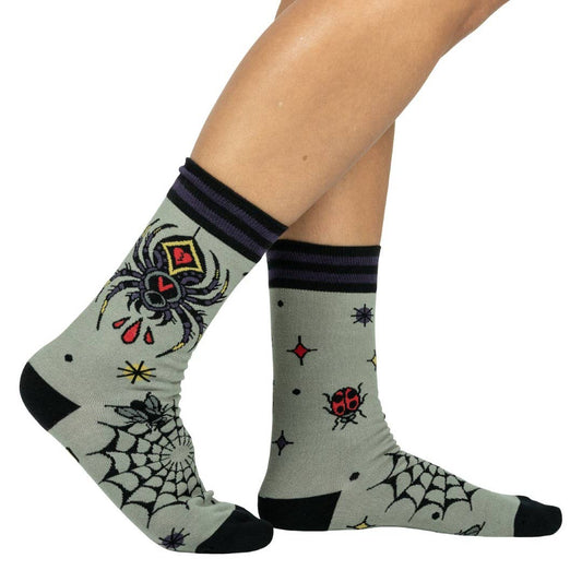 FootClothes LLC - Widow's Web Crew Socks