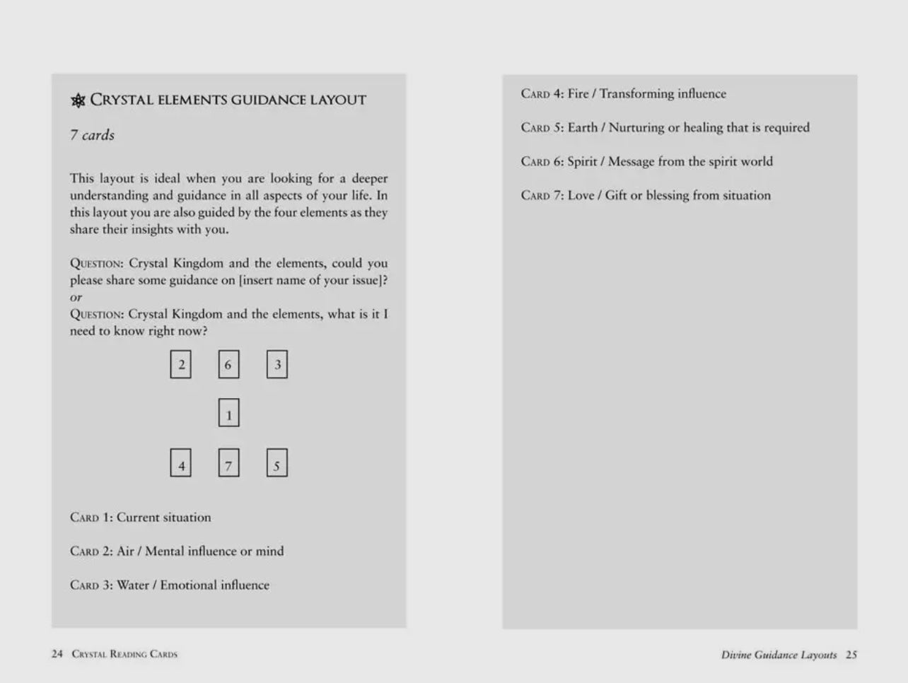 Crystal Reading Cards