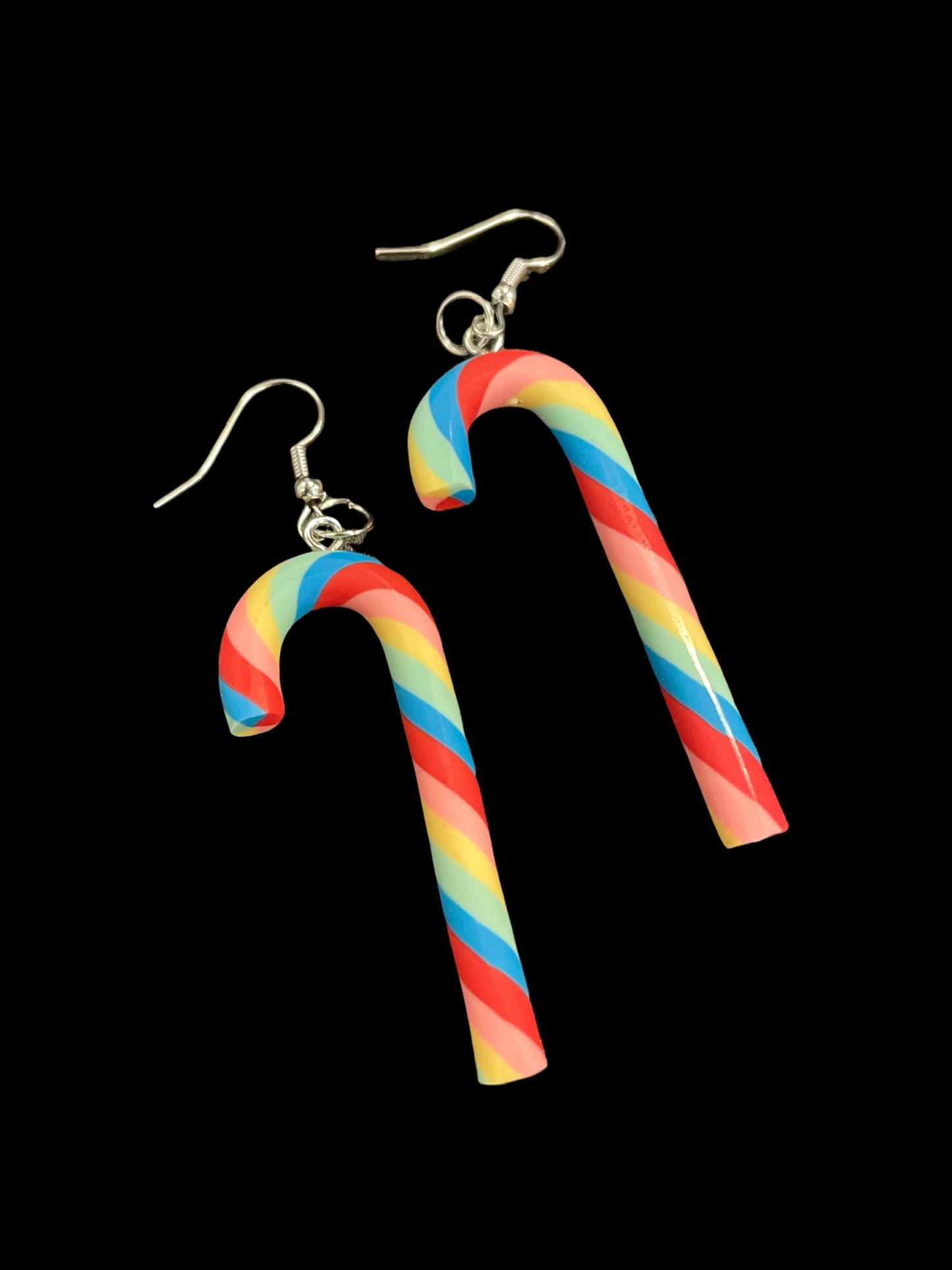Candy Cane Dangle Earrings
