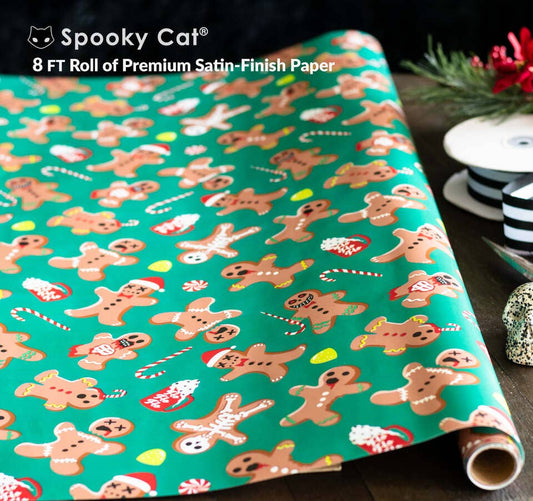 Spooky Cat Press - Gingerdead Gift Wrap (8ft Roll)
