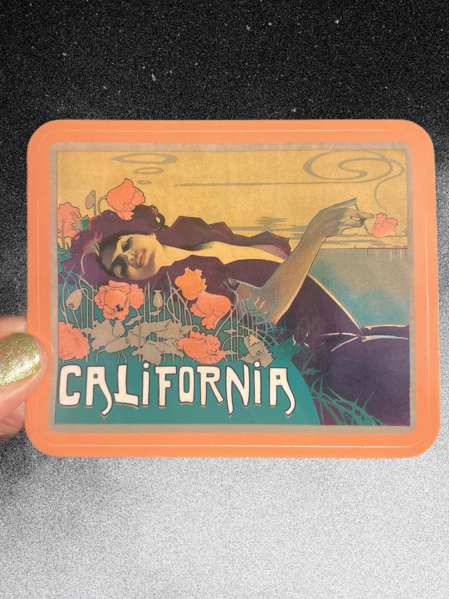 Astral Weekend - California Poppy Queen STICKER 3 Inch