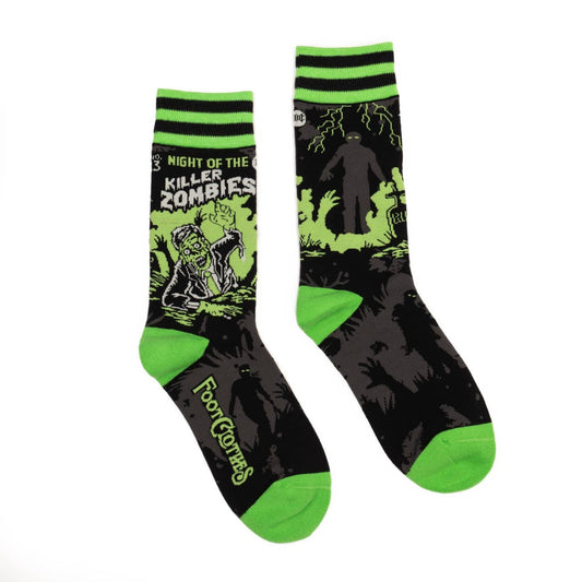 FootClothes LLC - Night of the Killer Zombies Crew Socks