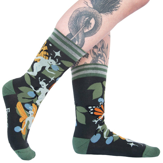 Foot Clothes- Fanciful Fairies Crew Socks
