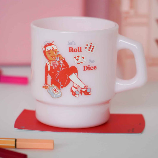 Cheerware - "Let's Roll the Dice" Vintage Diner Mug