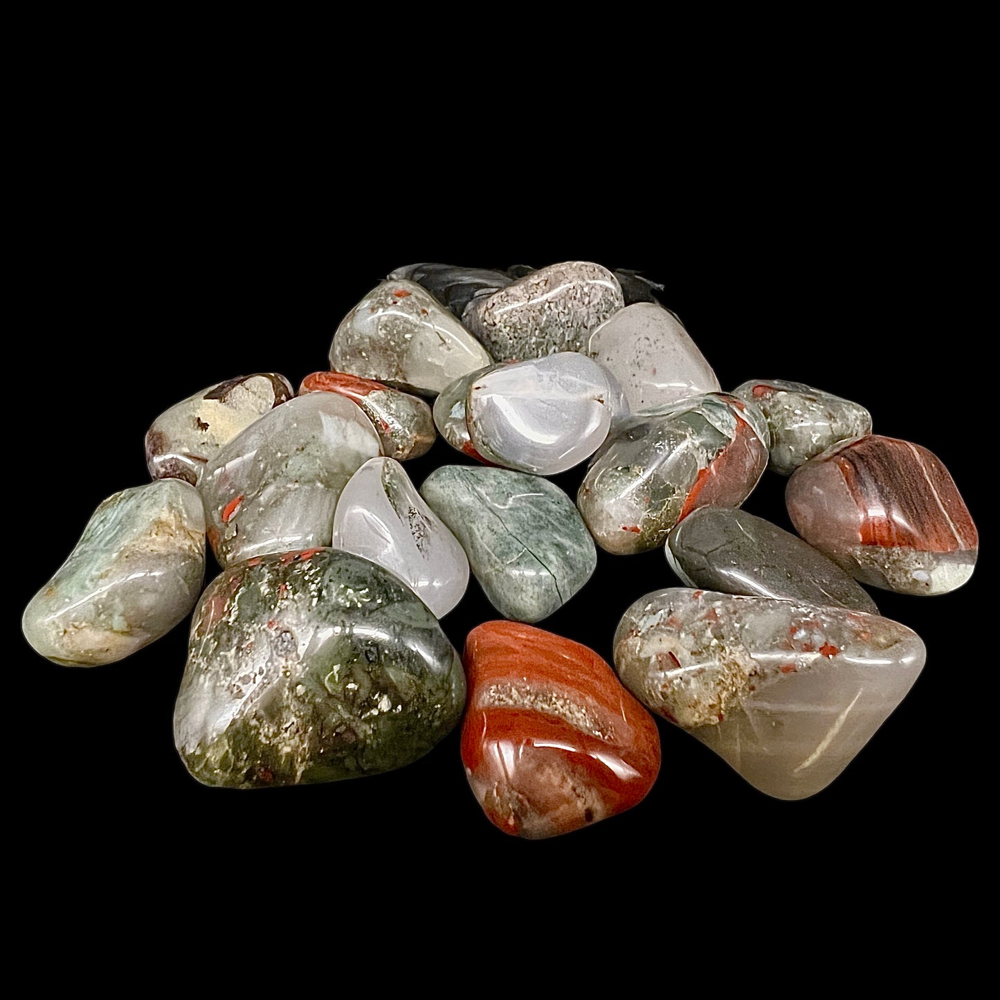 African Bloodstone Tumbled Stones