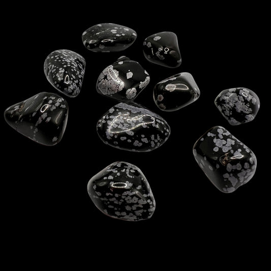 Snowflake Obsidian Tumbled Stones