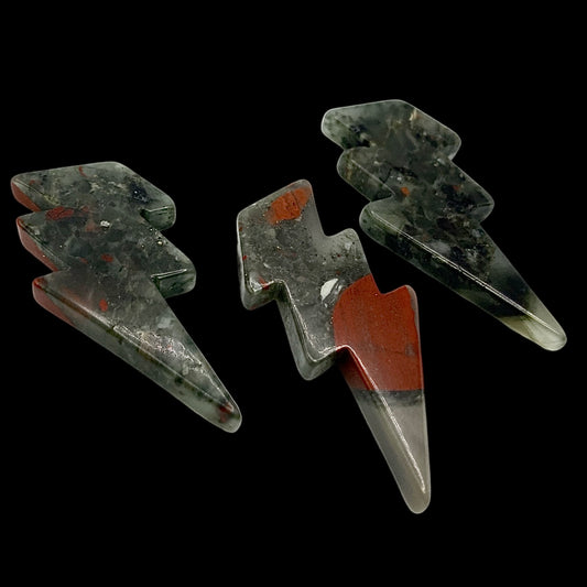 African Bloodstone Lightening Bolts