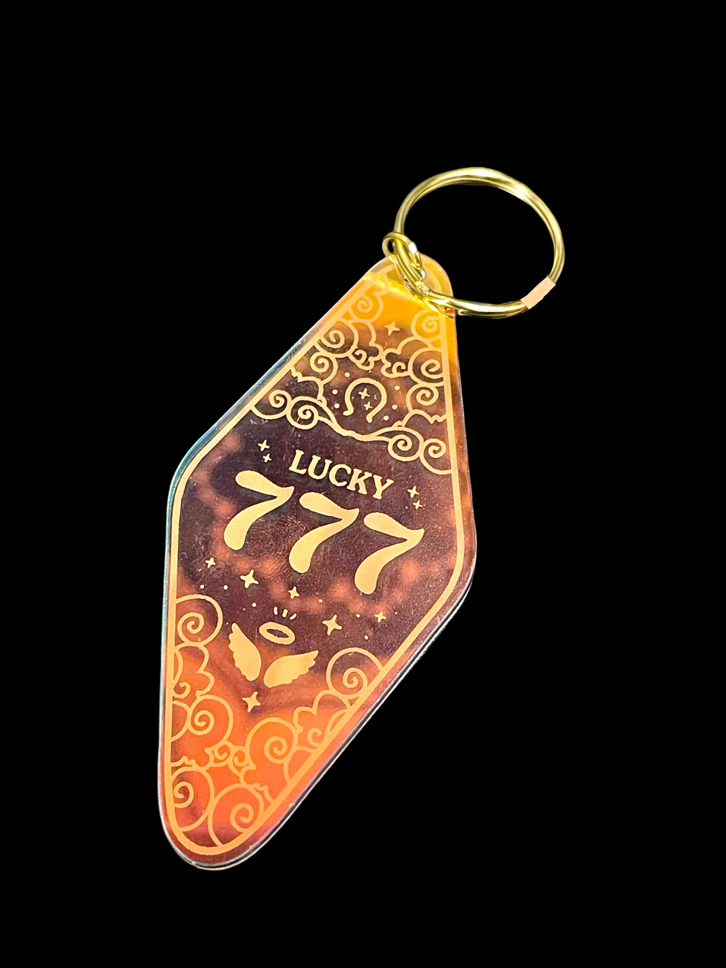 Angel Number Holographic Keychain
