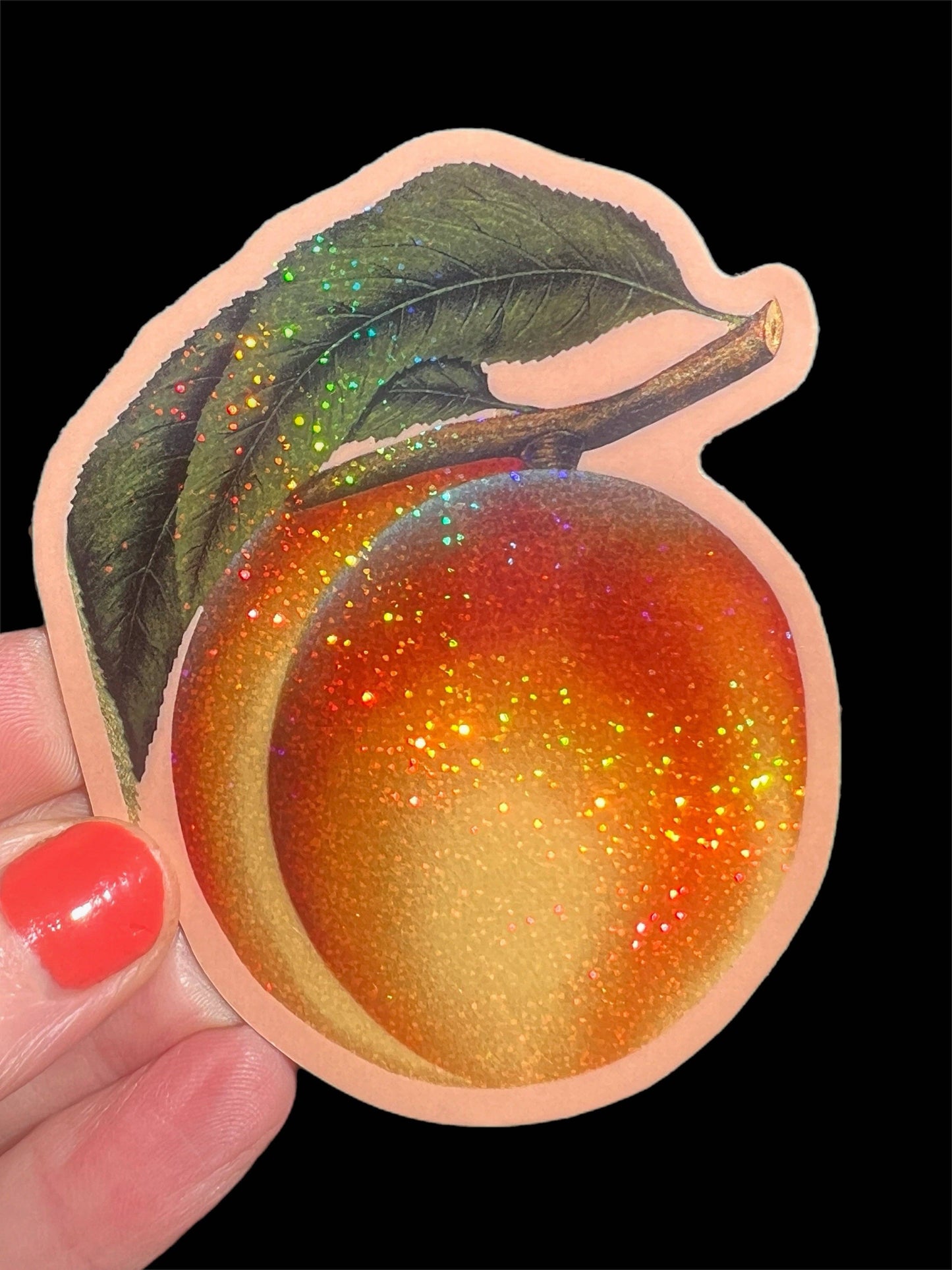 Astral Weekend - Peach Glitter STICKER 3 Inch