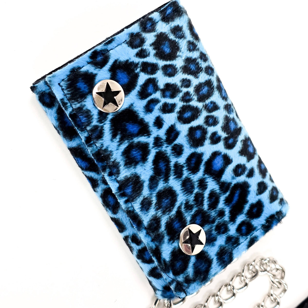 Funk Plus - WF-LEO   HANDMADE FUZZY LEOPARD WALLET GEUINE LEATHER INSIDE - Zebra