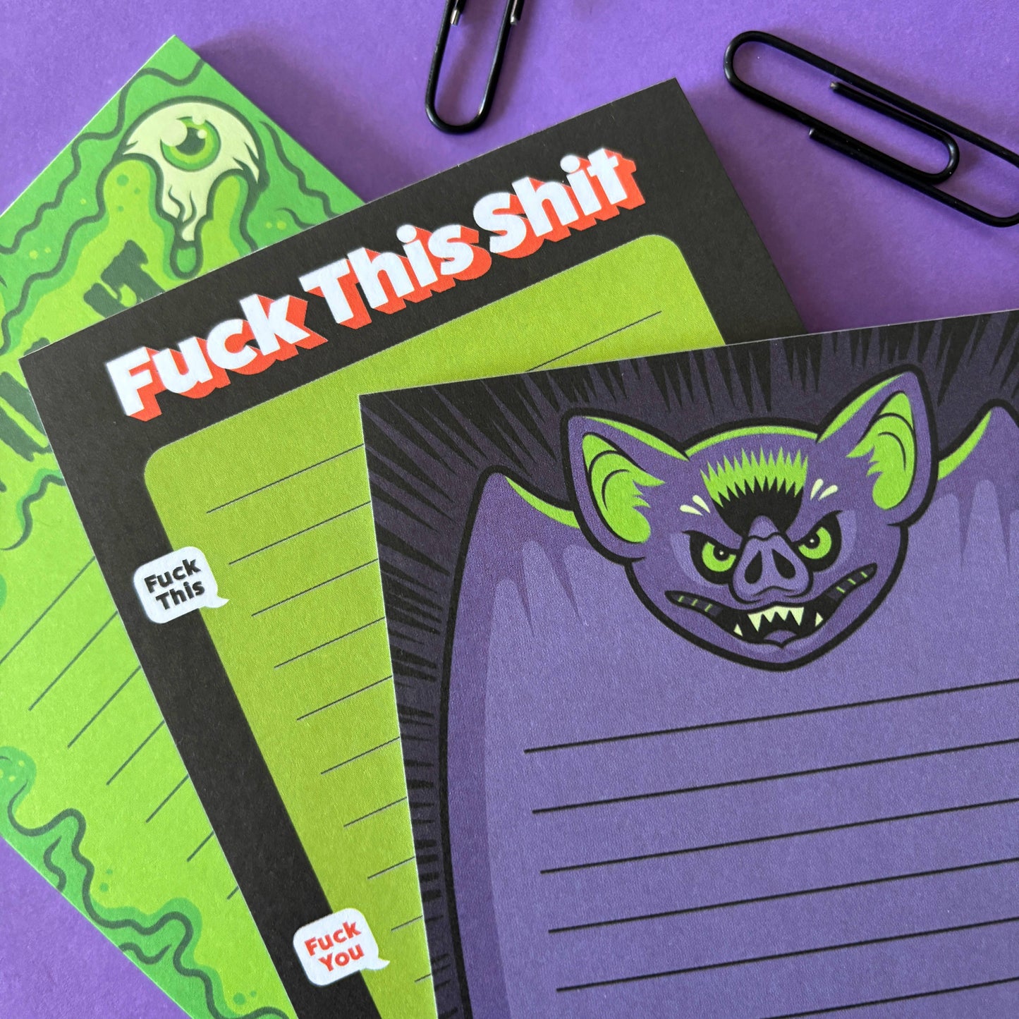 Dumb Junk - Monster Notepad (4x6") | Horror Art Creepy Spooky Stationery
