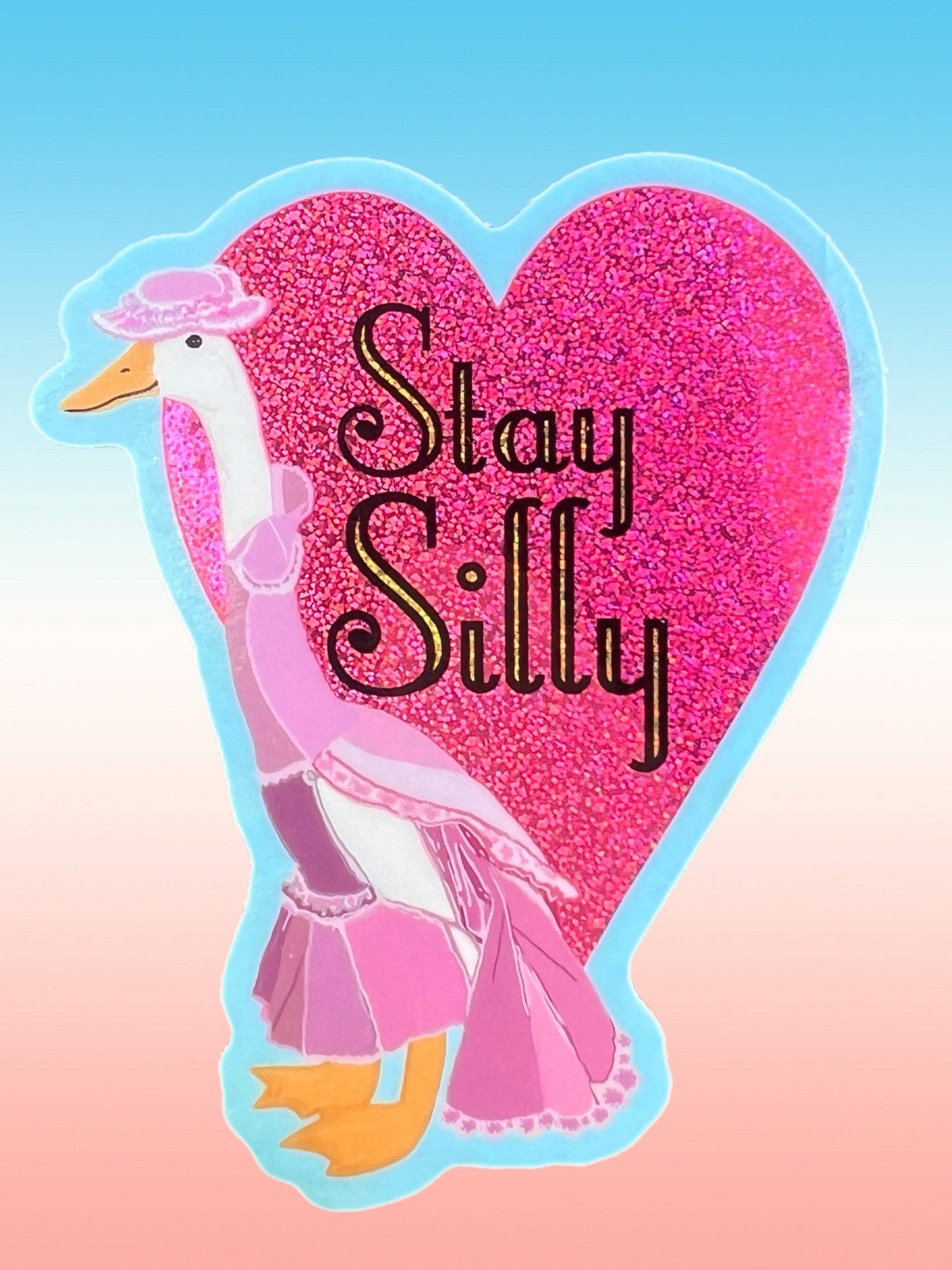 Astral Weekend - Stay Silly Goose Glitter STICKER 3 Inch