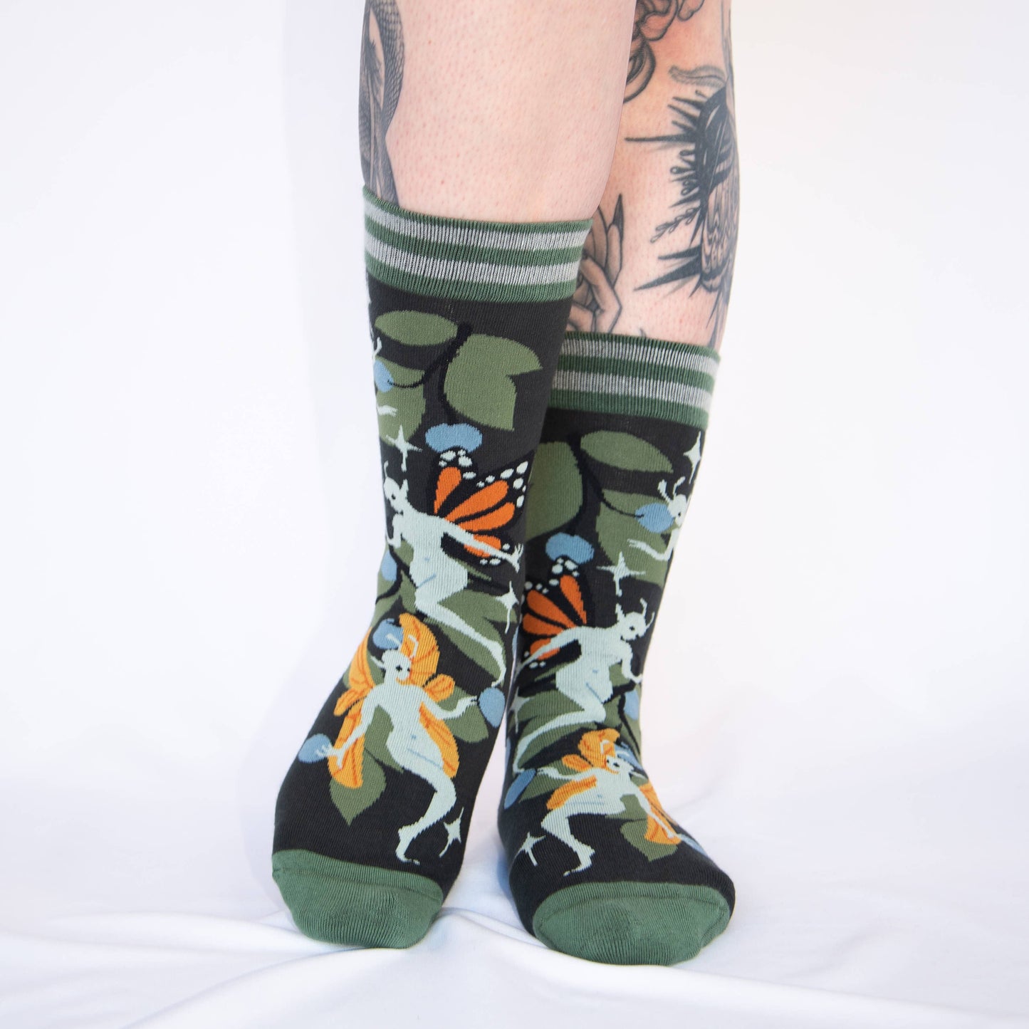 Foot Clothes- Fanciful Fairies Crew Socks