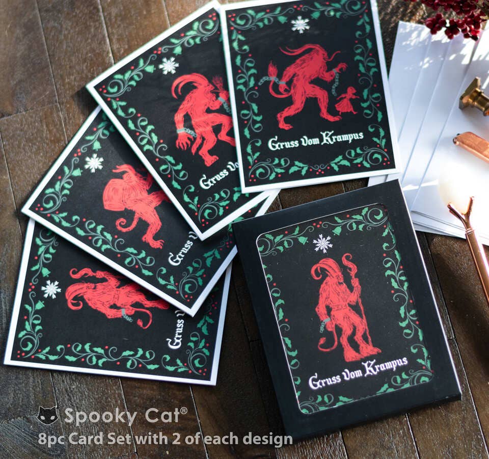 Spooky Cat Press - Vintage Krampus Cards Box Set (8pc)