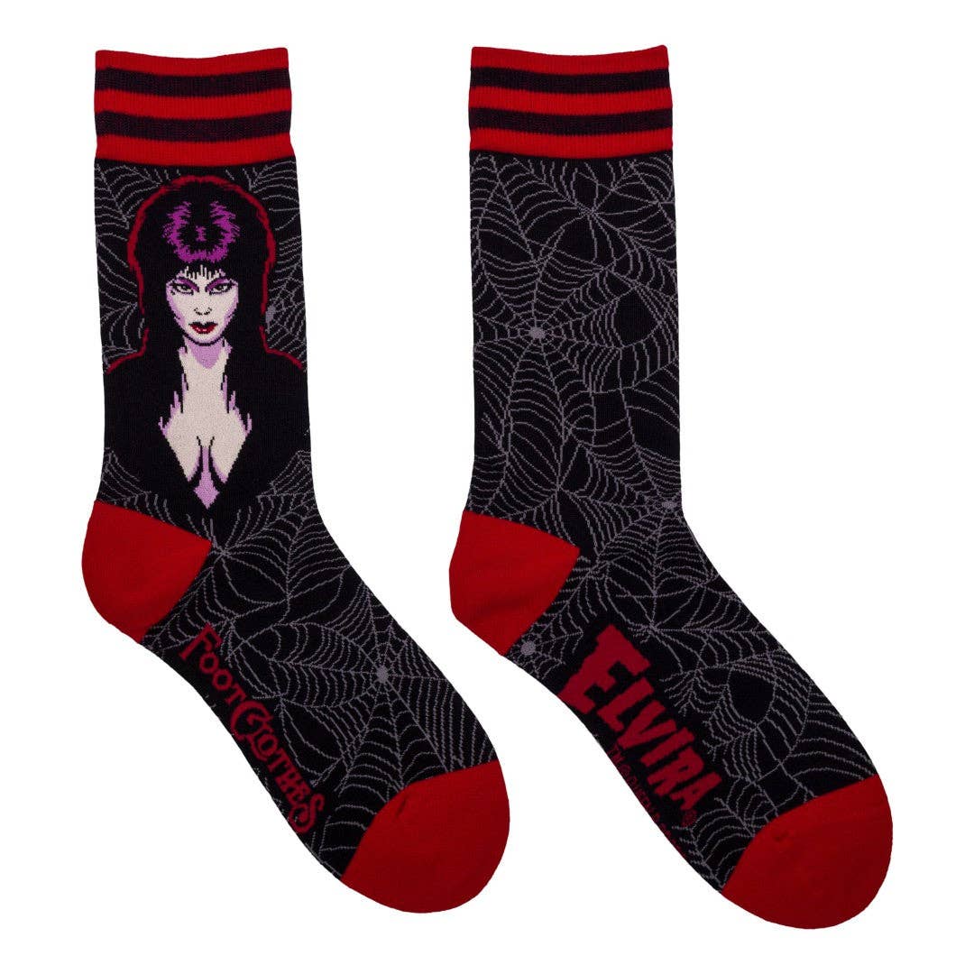 FootClothes LLC - Elvira Mistress of the Dark Crew Socks