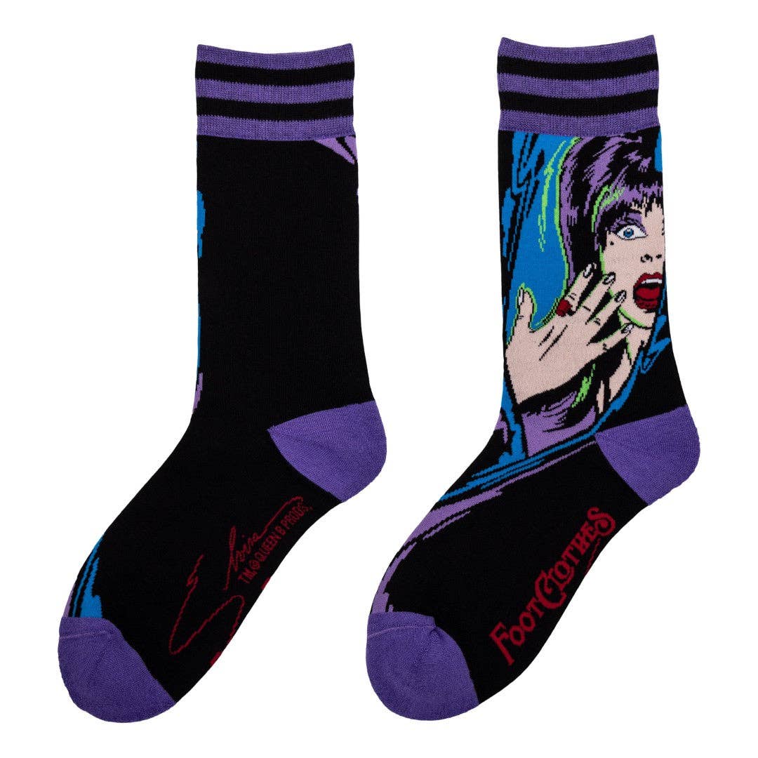FootClothes LLC - Elvira Unpleasant Dreemz Crew Socks