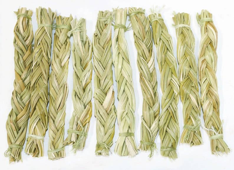 Sweet Grass Braids 4-5" for Smudging and Cleansing 20pc