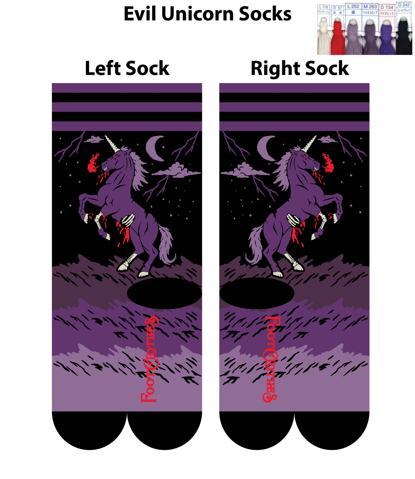 Foot Clothes- Evil AF Unicorn Socks