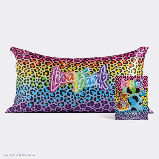 KITSCH - Lisa Frank x Kitsch King Satin Pillowcase - Rainbow Leopard