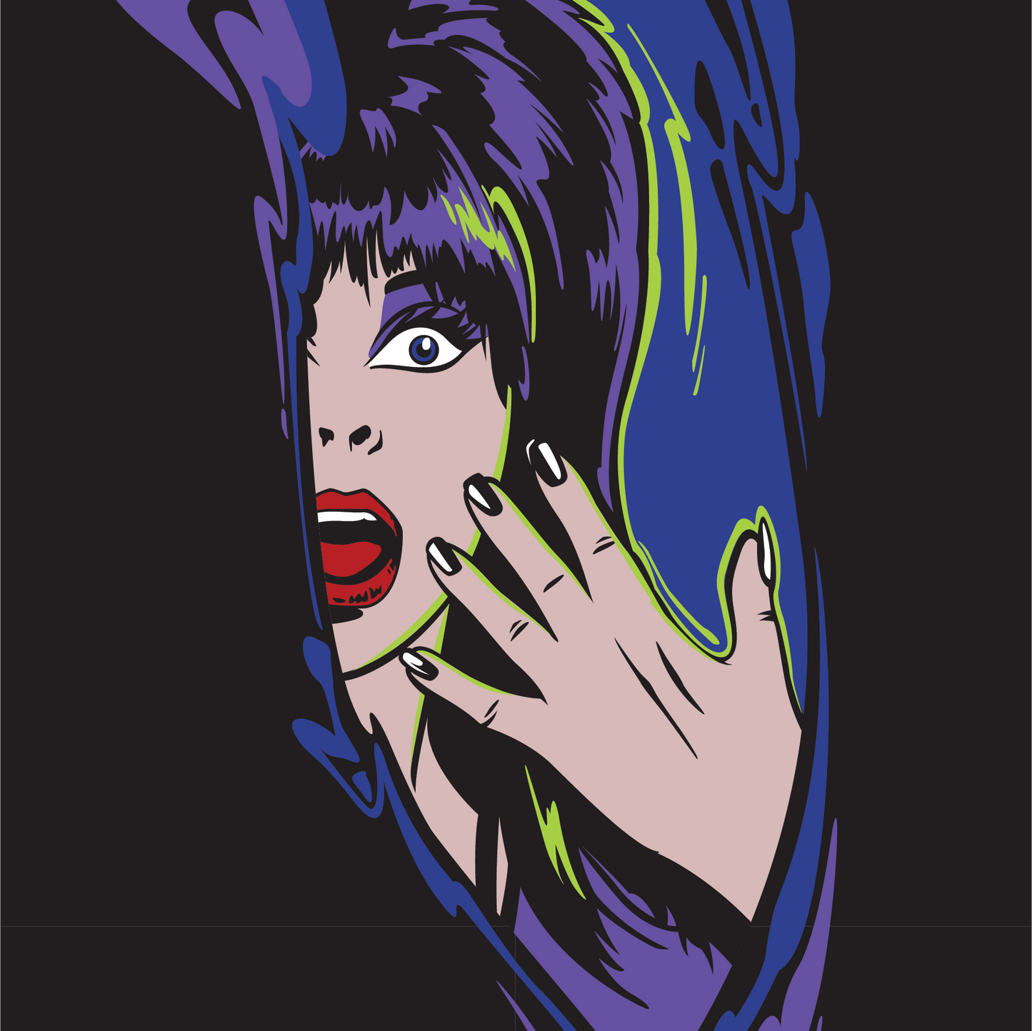 FootClothes LLC - Elvira Unpleasant Dreemz Crew Socks