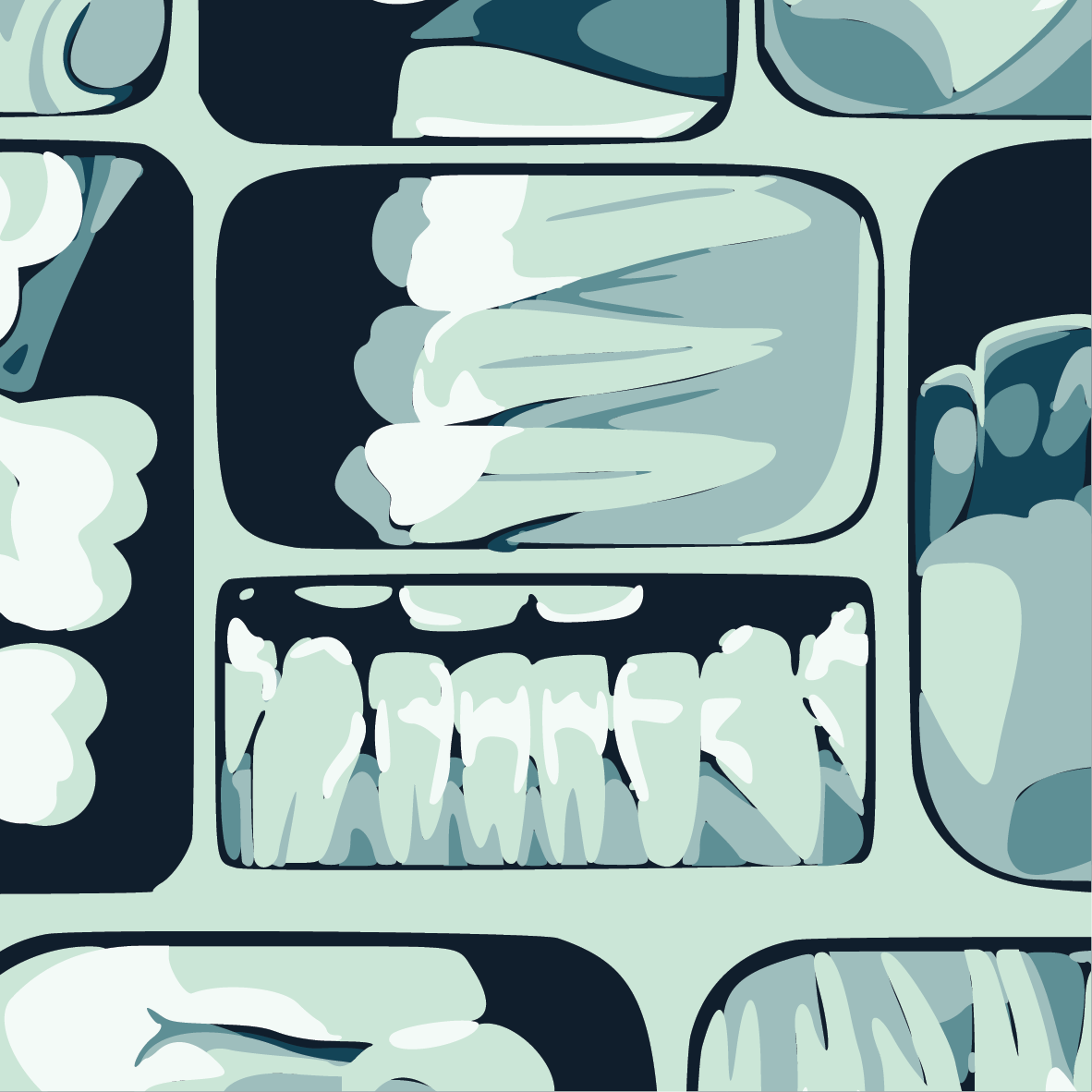 FootClothes LLC - Too Cool for Flossing Teeth X-Ray Crew Socks