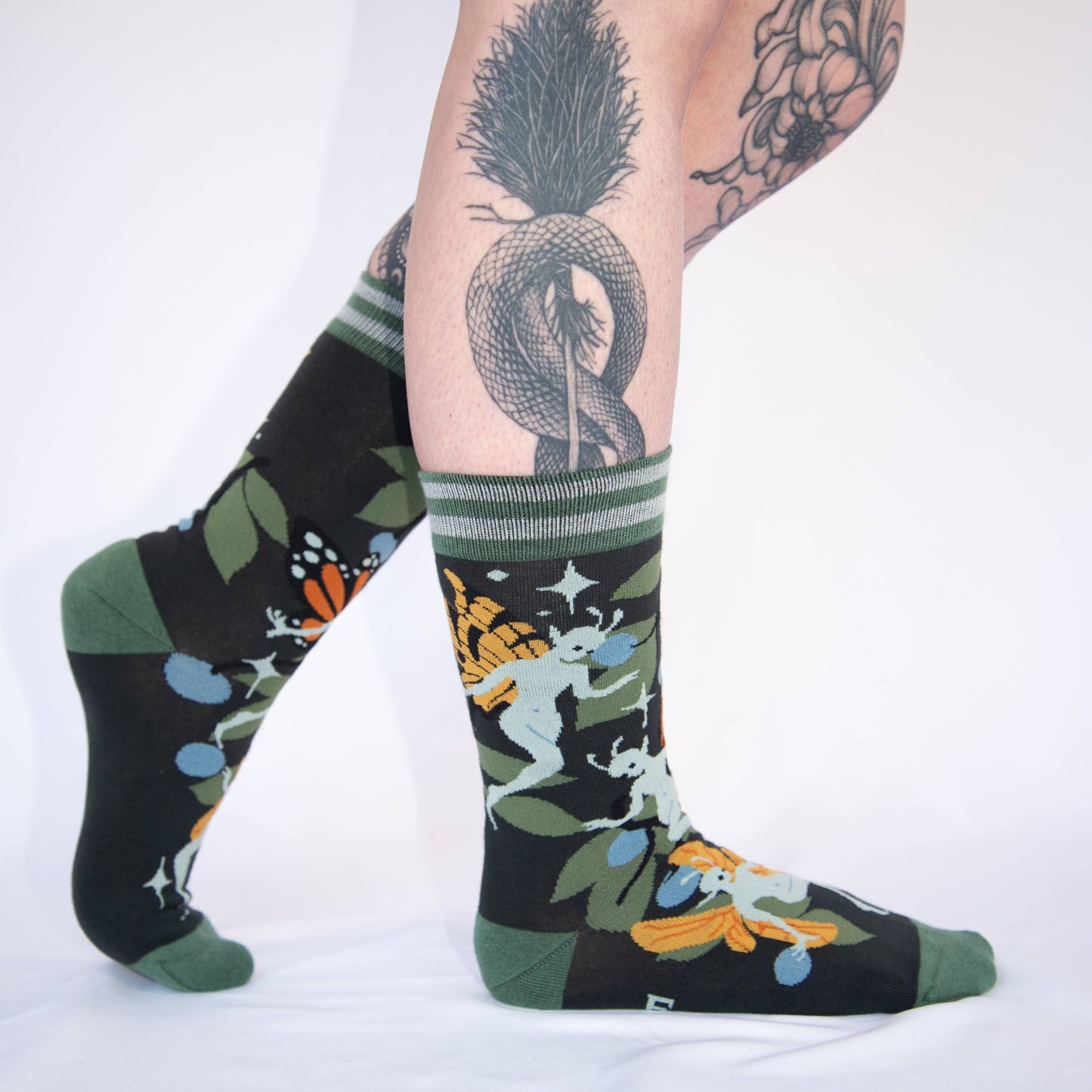 Foot Clothes- Fanciful Fairies Crew Socks