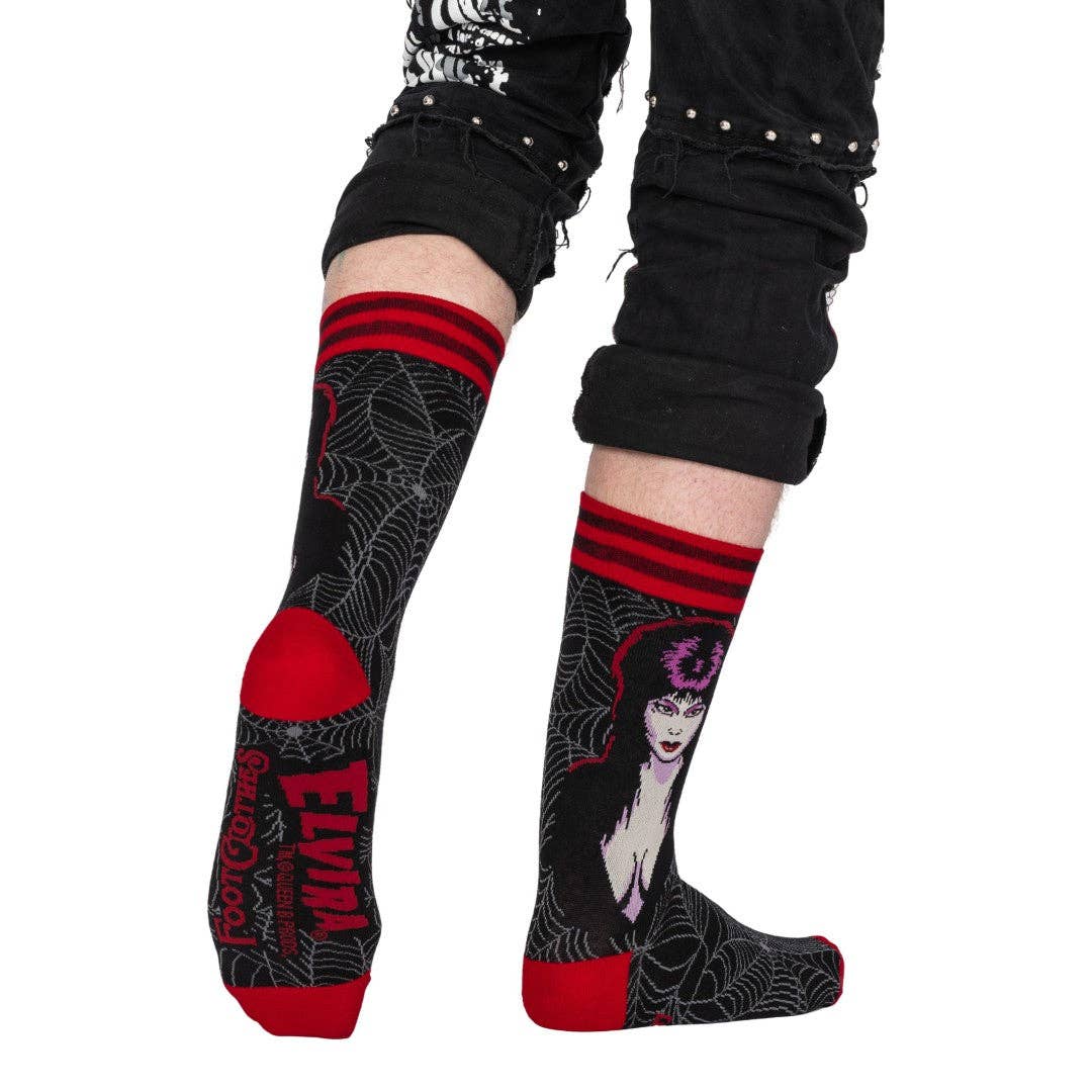 FootClothes LLC - Elvira Mistress of the Dark Crew Socks