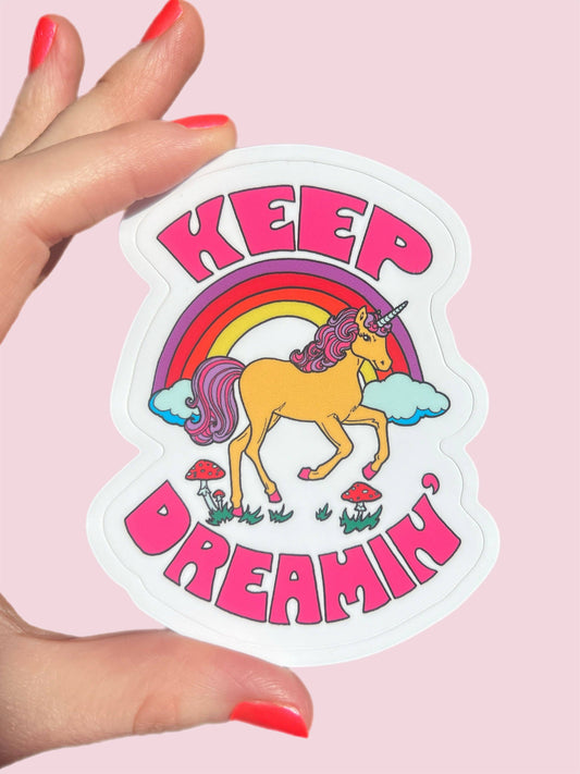 Astral Weekend - 3 Inch Sticker Keep Dreaming Unicorn