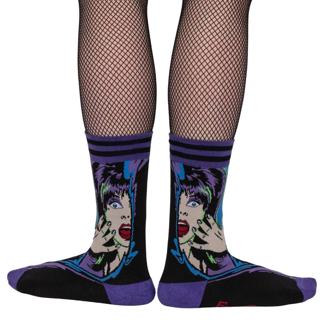 FootClothes LLC - Elvira Unpleasant Dreemz Crew Socks