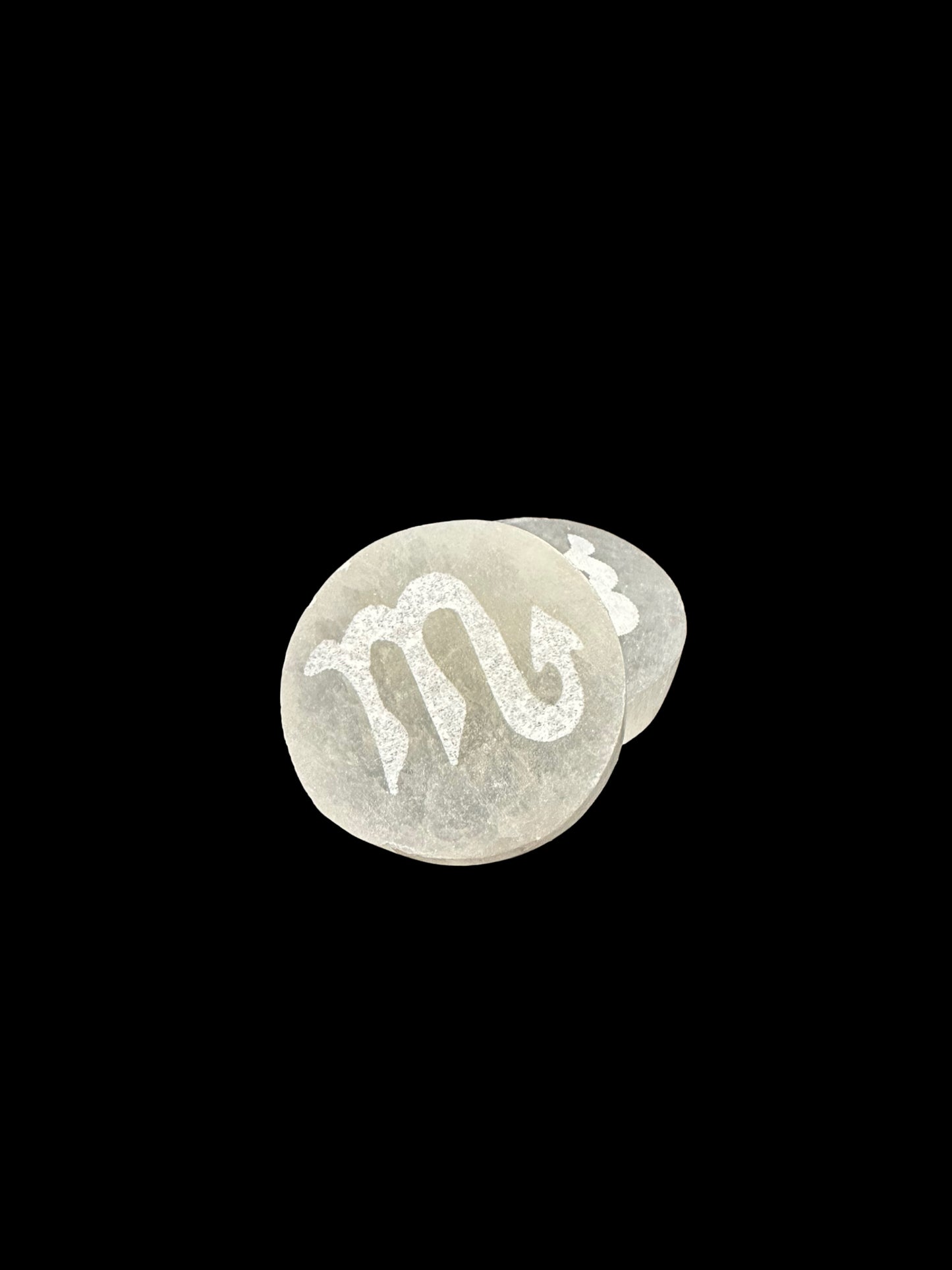 Zodiac Selenite Disc