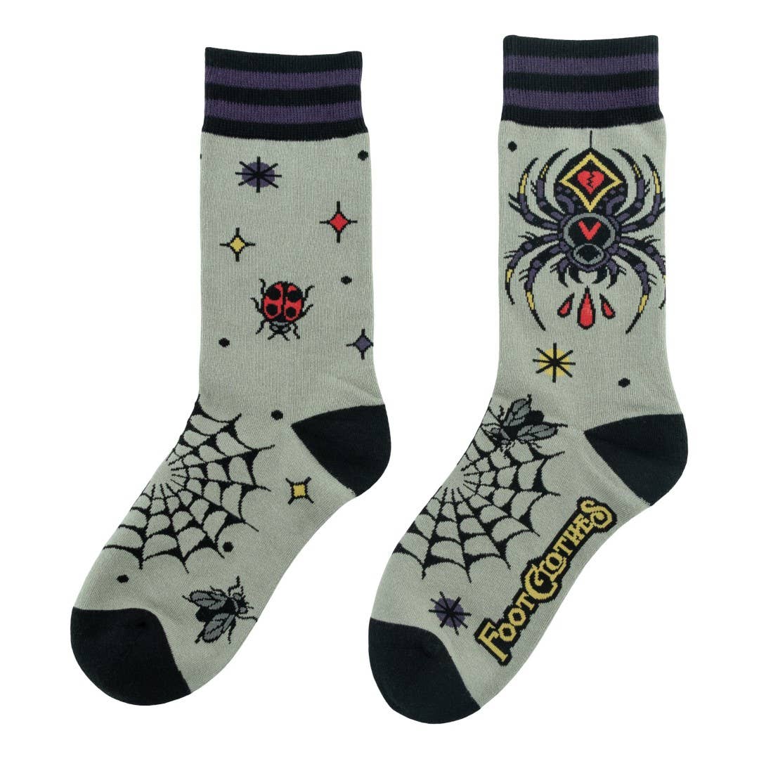 FootClothes LLC - Widow's Web Crew Socks