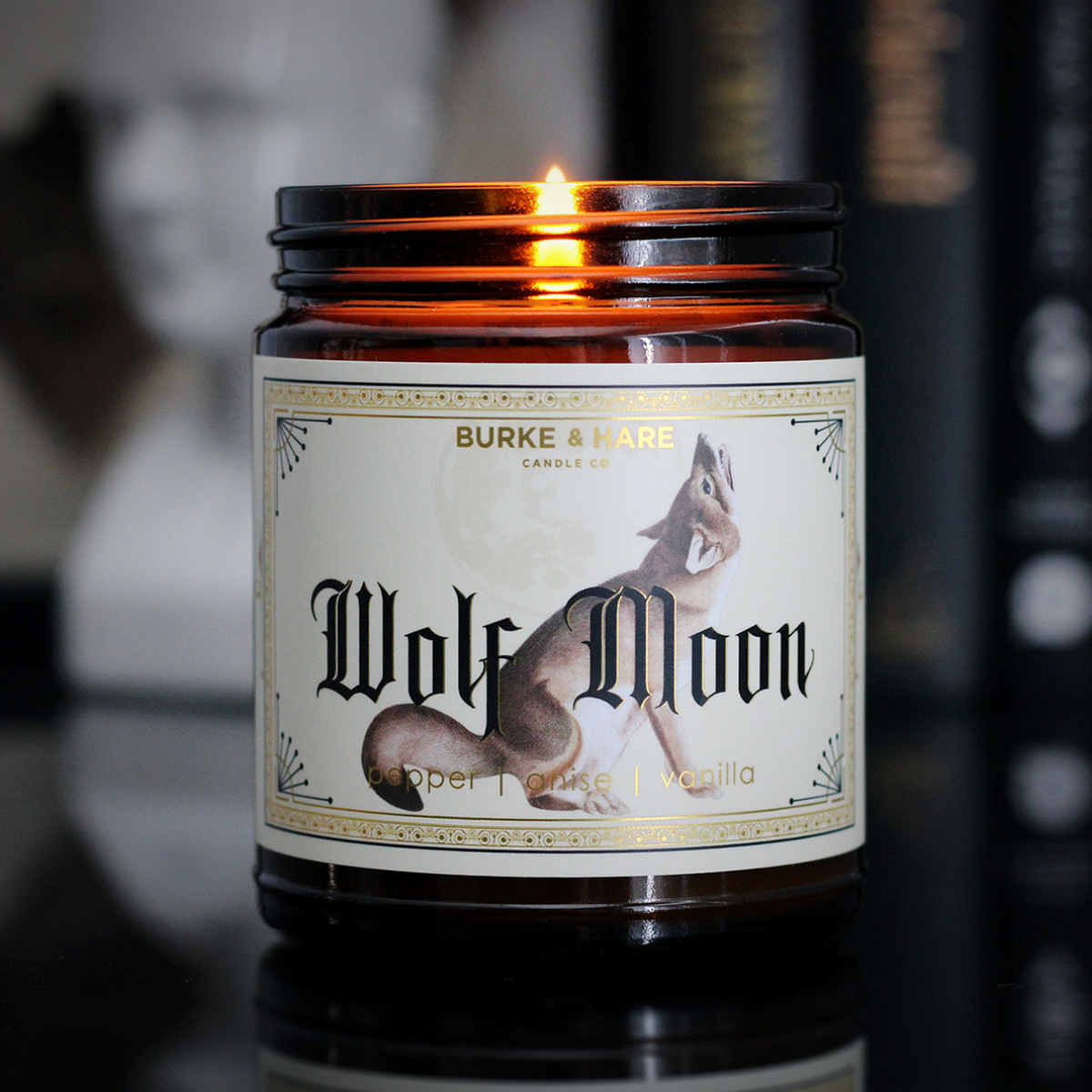 Burke & Hare Co - Gothic Scented Candles - Wolf Moon - Dark Academia