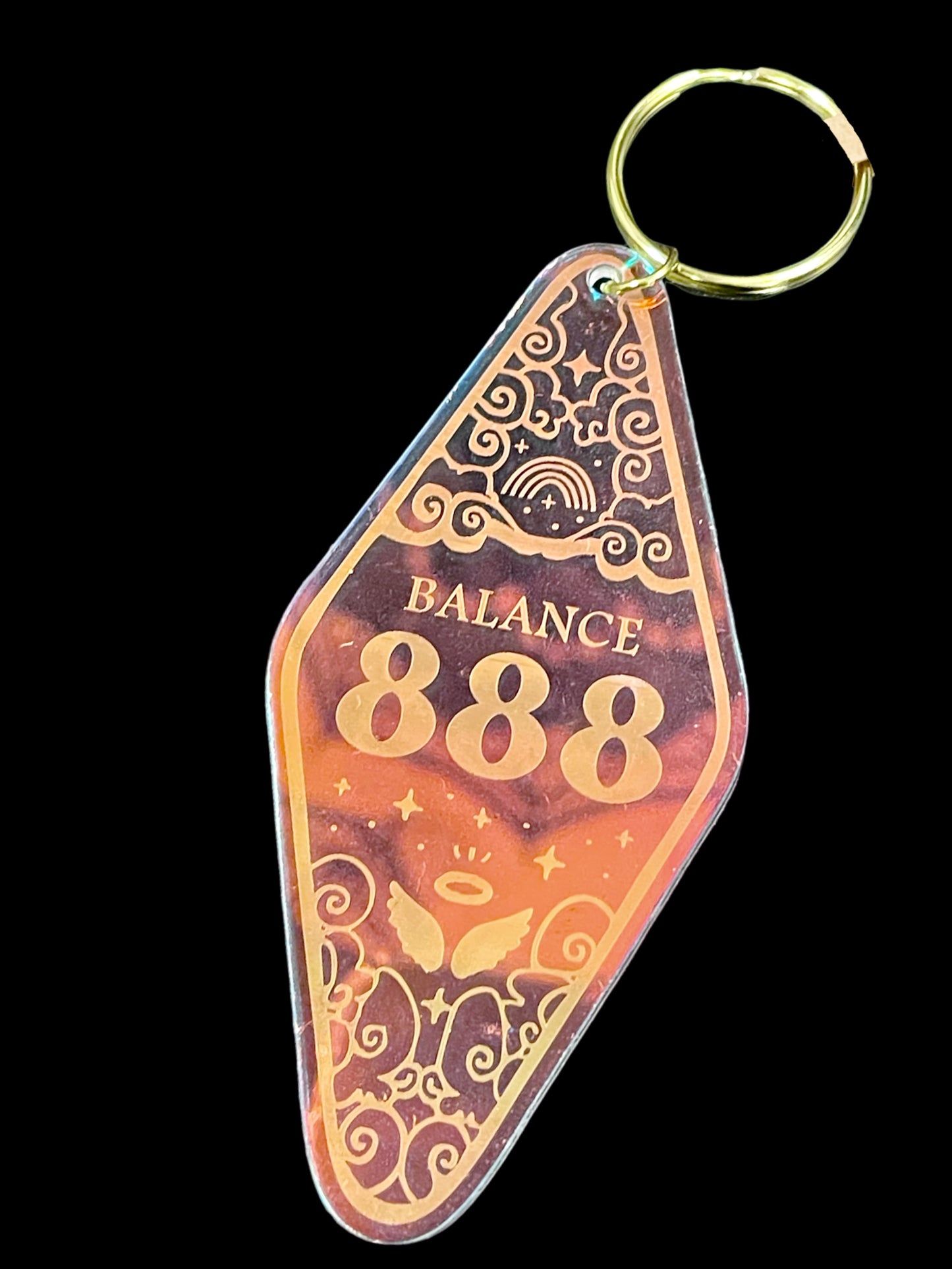 Angel Number Holographic Keychain