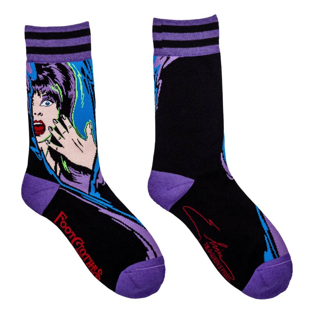 FootClothes LLC - Elvira Unpleasant Dreemz Crew Socks