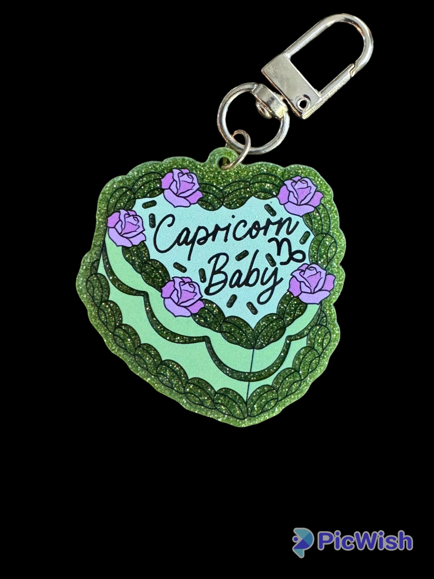 Zodiac Birthday Cake Keychain