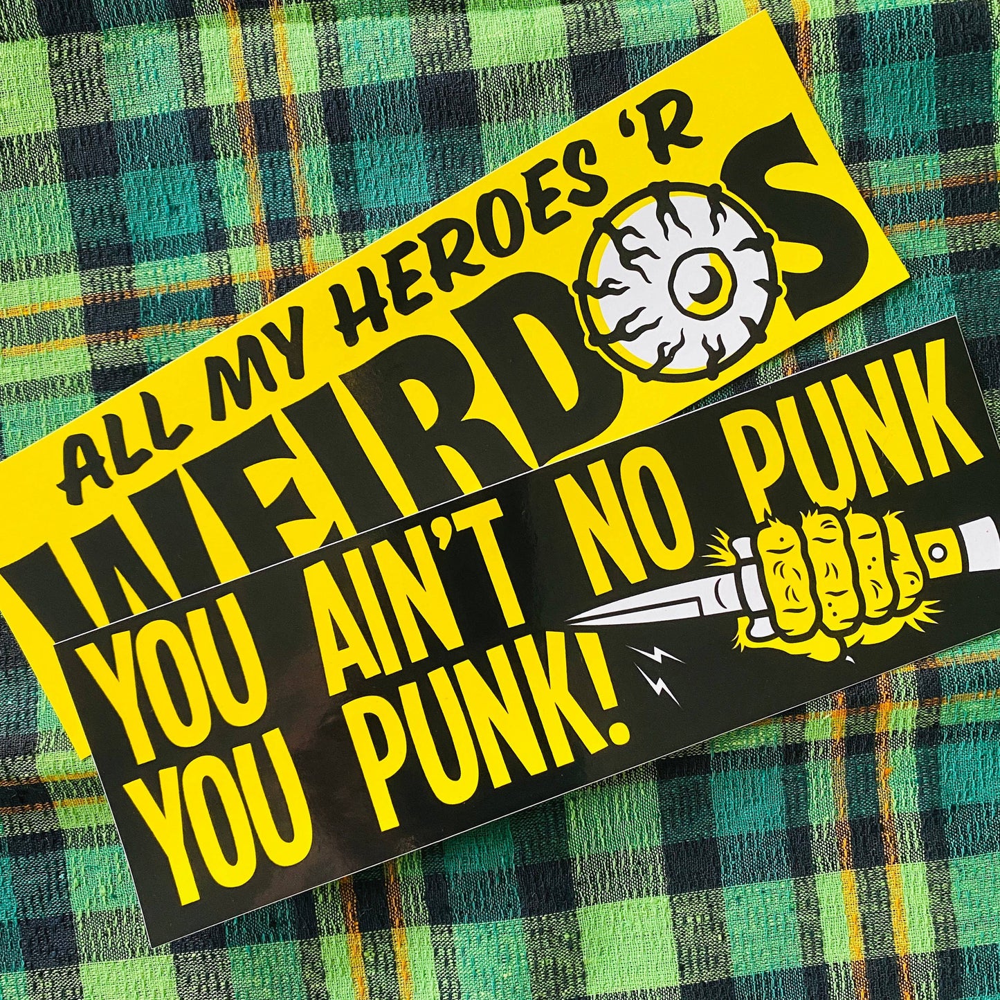 Dumb Junk - All My Heroes Are Weirdos Vinyl Bumper Sticker