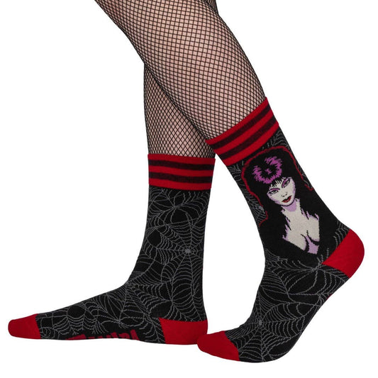 FootClothes LLC - Elvira Mistress of the Dark Crew Socks