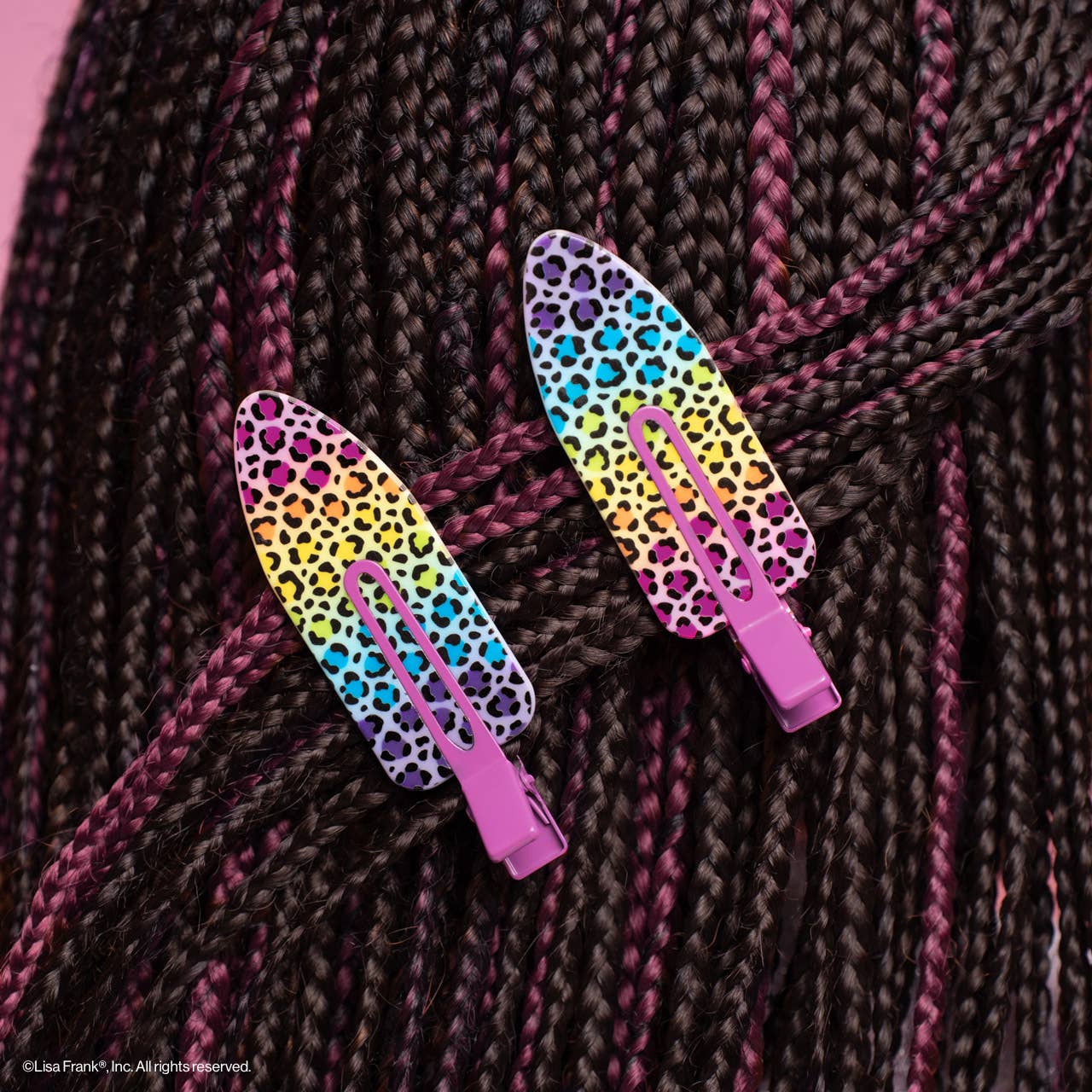 KITSCH - Lisa Frank x Kitsch XL Creaseless Clips in Rainbow Leopard