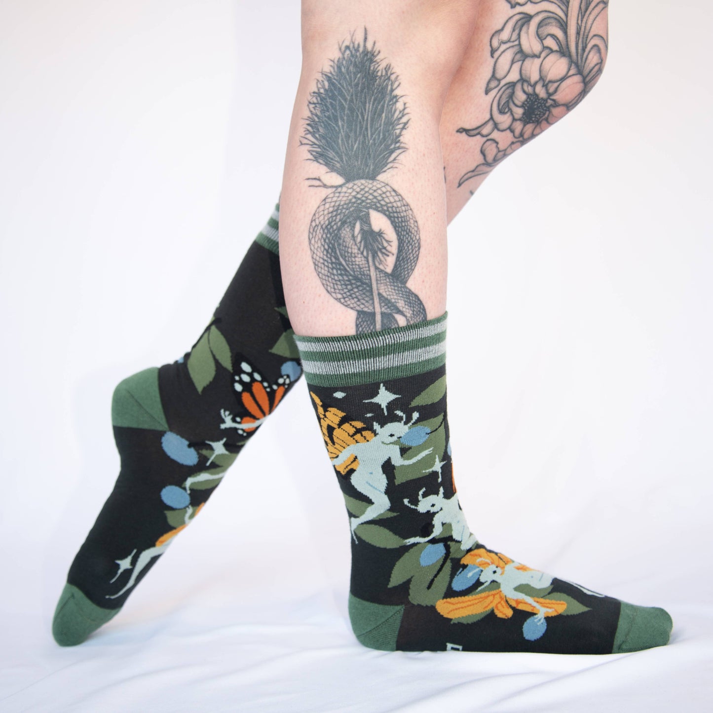 Foot Clothes- Fanciful Fairies Crew Socks