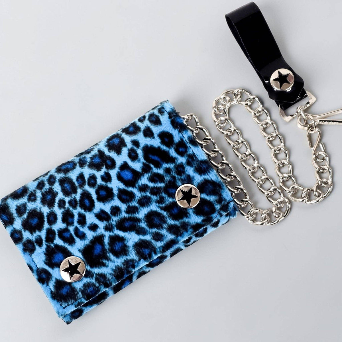 Funk Plus - WF-LEO   HANDMADE FUZZY LEOPARD WALLET GEUINE LEATHER INSIDE - Zebra