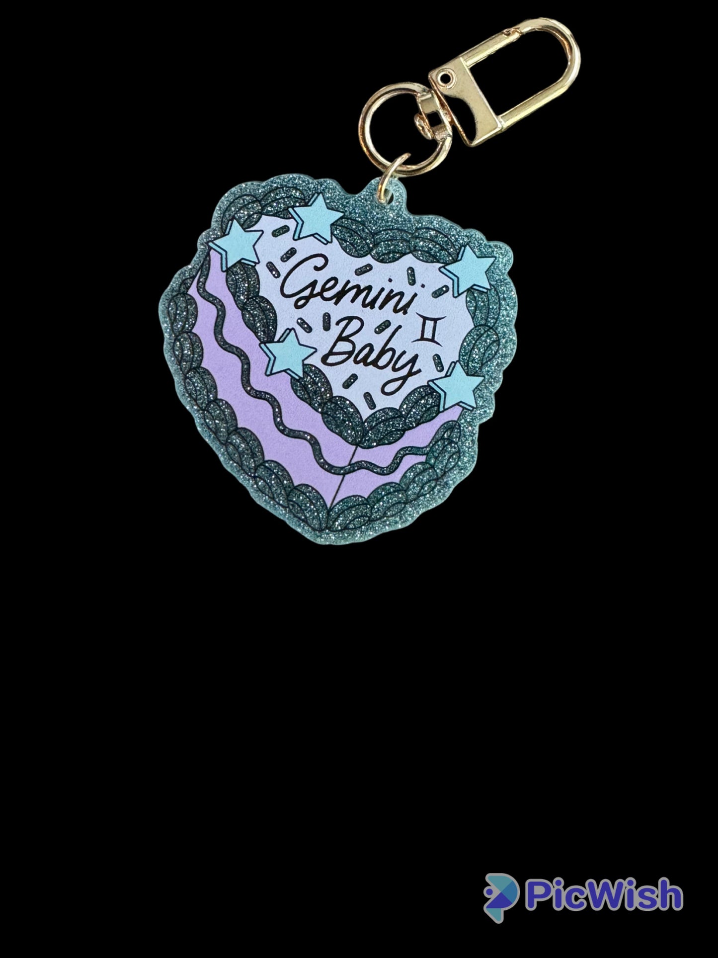 Zodiac Birthday Cake Keychain