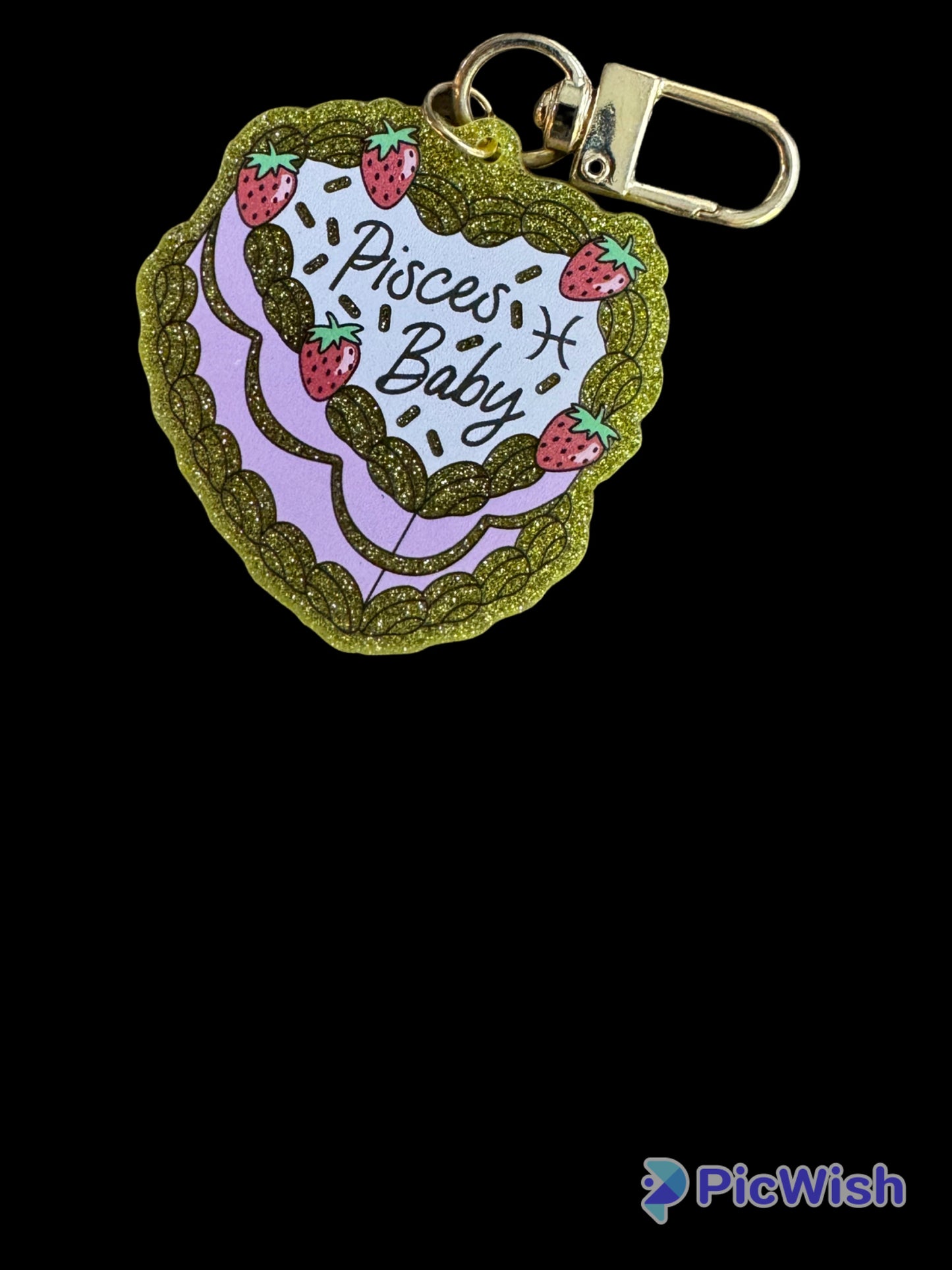 Zodiac Birthday Cake Keychain
